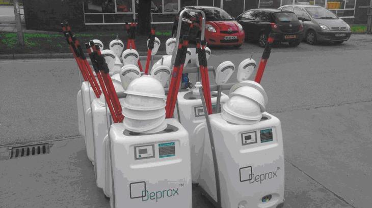 Death squad: Deprox units lined up at a UK hospital