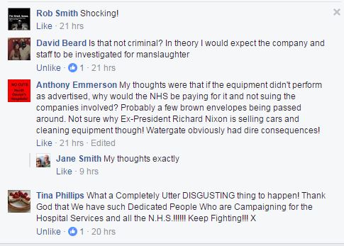 Responses on facebook to Ultra-V scandal